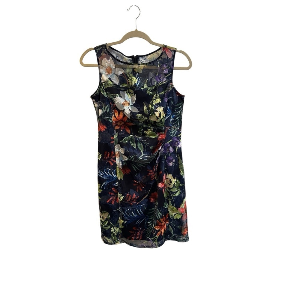 Tahari Floral Sleeveless Dress